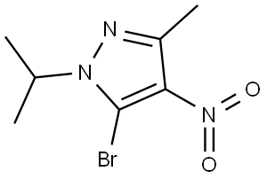 5-bromo-1-isopropyl-3-methyl-4-nitro-1H-pyrazole 结构式