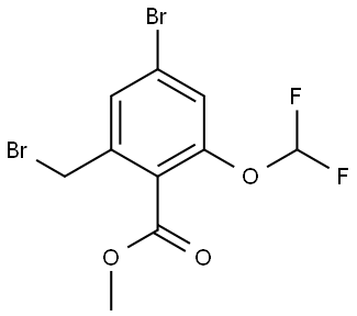 Methyl 4-bromo-2-(bromomethyl)-6-(difluoromethoxy)benzoate Struktur