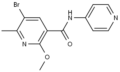 5-Bromo-2-methoxy-6-methyl-N-4-pyridinyl-3-pyridinecarboxamide Struktur