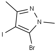 5-bromo-4-iodo-1,3-dimethyl-1H-pyrazole 结构式