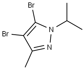4,5-dibromo-1-isopropyl-3-methyl-1H-pyrazole Structure