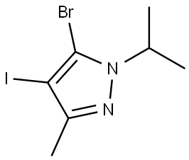 5-bromo-4-iodo-1-isopropyl-3-methyl-1H-pyrazole Structure