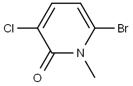 6-溴-3-氯-1-甲基吡啶-2(1H)-酮 结构式