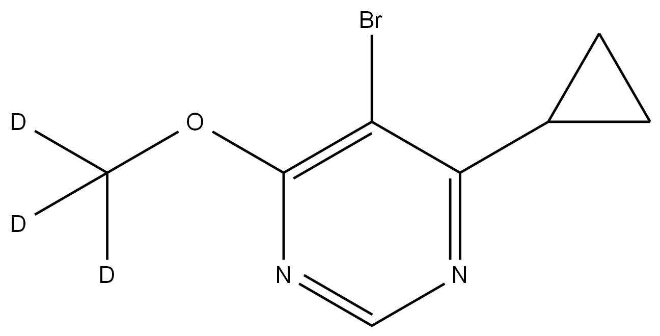 5-溴-4-环丙基-6-甲氧基嘧啶-D3,2821754-01-0,结构式