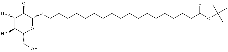 tert-butyl 18-([1-beta-D-glucos-1-yl]oxy)octadecanoate Structure