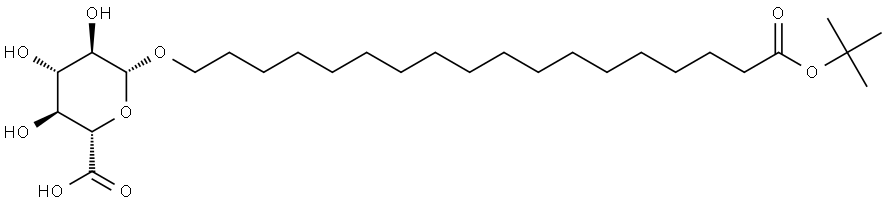 tert-butyl 18-([beta-D-glucuron-1-yl]oxy)octadecanoate Structure