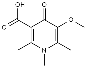 3-Pyridinecarboxylic acid, 1,4-dihydro-5-methoxy-1,2,6-trimethyl-4-oxo- Struktur
