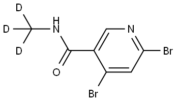 4,6-dibromo-N-(methyl-d3)nicotinamide Struktur