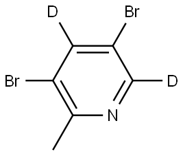 3,5-dibromo-2-methylpyridine-4,6-d2 Structure