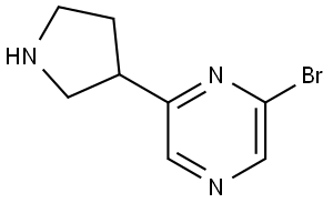 2-bromo-6-(pyrrolidin-3-yl)pyrazine Structure