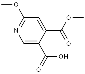 6-Methoxy-4-(methoxycarbonyl)nicotinic acid Structure
