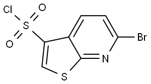 6-Bromothieno[2,3-b]pyridine-3-sulfonyl chloride Struktur