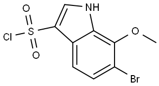 1H-Indole-3-sulfonyl chloride, 6-bromo-7-methoxy- Struktur