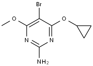 5-Bromo-4-cyclopropoxy-6-methoxypyrimidin-2-amine Struktur