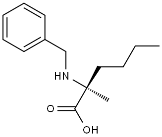 (S)-2-(benzylamino)-2-methylhexanoic acid Structure