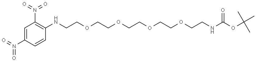 2,4-二硝基苯胺-四聚乙二醇-氨基甲酰叔丁酯 结构式