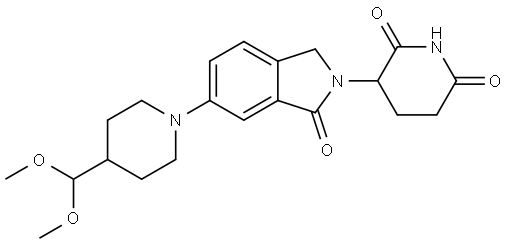 3-(6-(4-(Dimethoxymethyl)piperidin-1-yl)-1-oxoisoindolin-2-yl)piperidine-2,6-dione Structure