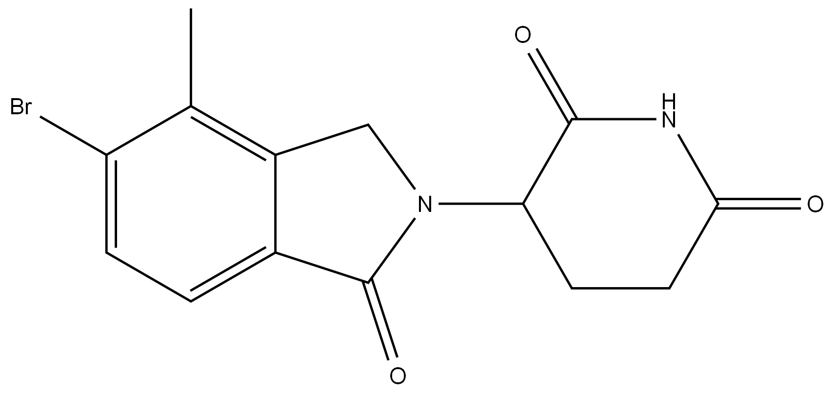 3-(5-bromo-4-methyl-1-oxoisoindolin-2-yl)piperidine-2,6-dione,2839673-63-9,结构式
