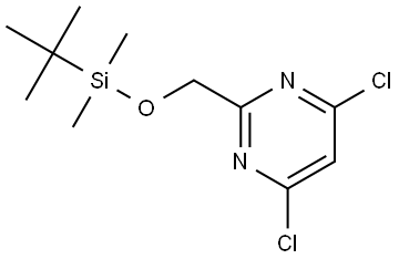2-(((tert-butyldimethylsilyl)oxy)methyl)-4,6-dichloropyrimidine Structure
