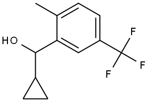 α-Cyclopropyl-2-methyl-5-(trifluoromethyl)benzenemethanol 结构式