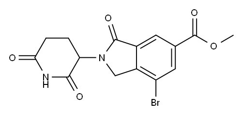 methyl 7-bromo-2-(2,6-dioxopiperidin-3-yl)-3-oxoisoindoline-5-carboxylate 结构式