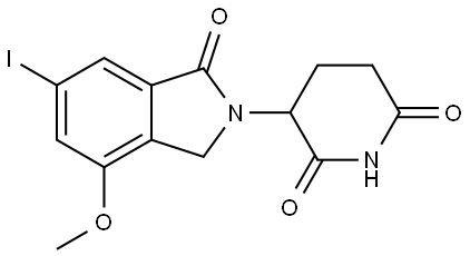 3-(6-iodo-4-methoxy-1-oxoisoindolin-2-yl)piperidine-2,6-dione Structure