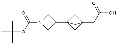 2-(3-(1-(tert-Butoxycarbonyl)azetidin-3-yl)bicyclo[1.1.1]pentan-1-yl)acetic acid Structure