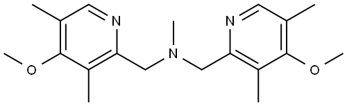 2-Pyridinemethanamine, 4-methoxy-N-[(4-methoxy-3,5-dimethyl-2-pyridinyl)methyl]-N,3,5-trimethyl- Structure