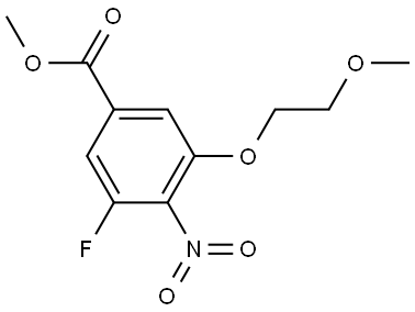 Methyl 3-fluoro-5-(2-methoxyethoxy)-4-nitrobenzoate Struktur
