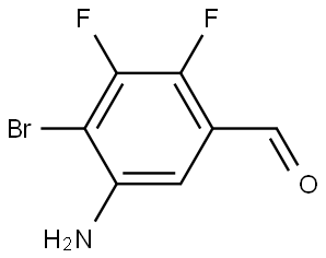 5-Amino-4-bromo-2,3-difluorobenzaldehyde Struktur