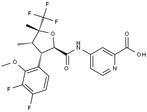 4-((2R,3S,4S,5R)-3-(3,4-difluoro-2-methoxyphenyl)-4,5-dimethyl-5-(trifluoromethyl)tetrahydrofuran-2-carboxamido)picolinic acid|苏泽曲林杂质01