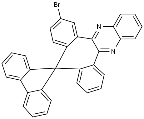 7-BROMOSPIRO[DIBENZO[3,4:6,7]CYCLOHEPTA[1,2-B]QUINOXALINE-10,9'-FLUORENE],2879284-22-5,结构式