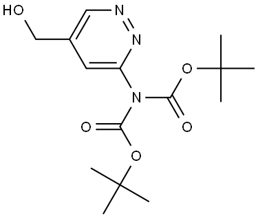 1,3-Bis(1,1-dimethylethyl) 2-[5-(hydroxymethyl)-3-pyridazinyl]imidodicarbonate Struktur