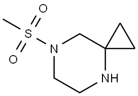 7-(甲磺酰基)-4,7-二氮杂螺[2.5]辛烷 结构式