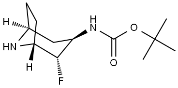 tert-butyl N-[(1R,2R,3R,5S)-2-fluoro-8-azabicyclo[3.2.1]octan-3-yl]carbamate Structure