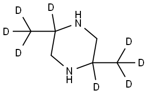2,5-bis(methyl-d3)piperazine-2,5-d2 Struktur