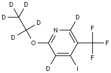 2-(ethoxy-d5)-4-iodo-5-(trifluoromethyl)pyridine-3,6-d2 Struktur