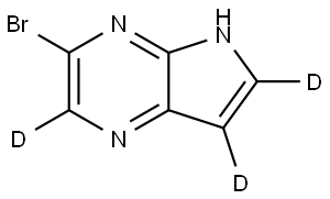 3-bromo-5H-pyrrolo[2,3-b]pyrazine-2,6,7-d3 Structure