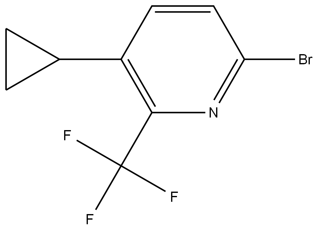 6-Bromo-3-cyclopropyl-2-(trifluoromethyl)pyridine 结构式