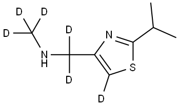 1-(2-isopropylthiazol-4-yl-5-d)-N-(methyl-d3)methan-d2-amine Structure