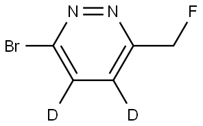 3-bromo-6-(fluoromethyl)pyridazine-4,5-d2 Struktur
