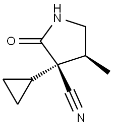 (3S,4S)-3-cyclopropyl-4-methyl-2-oxo-pyrrolidine-3-carbonitrile Structure