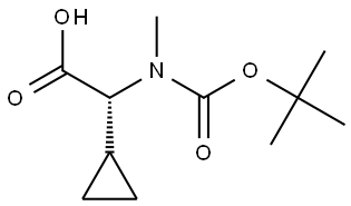 (2R)-2-[tert-butoxycarbonyl(methyl)amino]-2-cyclopropyl-acetic acid Structure