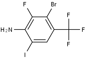 3-bromo-2-fluoro-6-iodo-4-(trifluoromethyl)aniline Struktur