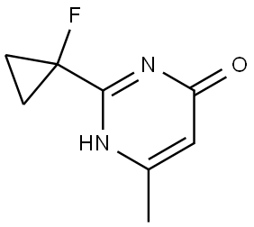 2-(1-fluorocyclopropyl)-4-methyl-1H-pyrimidin-6-one Structure