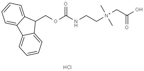 N-(carboxymethyl)-2-[[(9h-fluorene-9-methoxy) carbonyl] amino]-N, n-dimethyl ethylammonium hydrochloride Structure