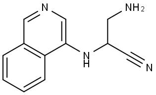 3-amino-2-(isoquinolin-4-ylamino)propanenitrile Structure