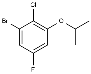 1-Bromo-2-chloro-5-fluoro-3-isopropoxybenzene Struktur
