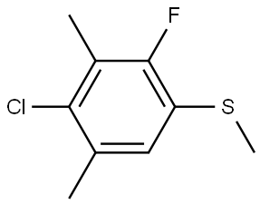 (4-Chloro-2-fluoro-3,5-dimethylphenyl)(methyl)sulfane Struktur