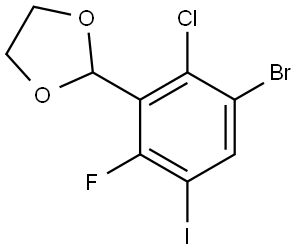 2-(3-Bromo-2-chloro-6-fluoro-5-iodophenyl)-1,3-dioxolane Struktur